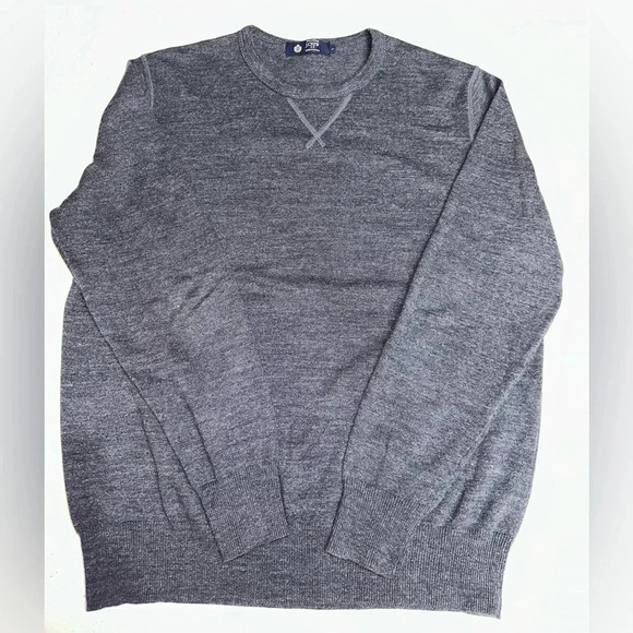 J. Crew Factory Men’s pullover light weight sweater crew neck Large Blue preppy - Picture 1 of 4
